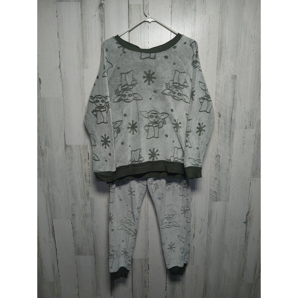 Star Wars Grogu Women's Jogger Style 2 Piece Fleece Pajama Lounge Set Medium